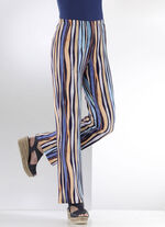 Hose in aparter Streifendessinierung MARINE-BUNT
