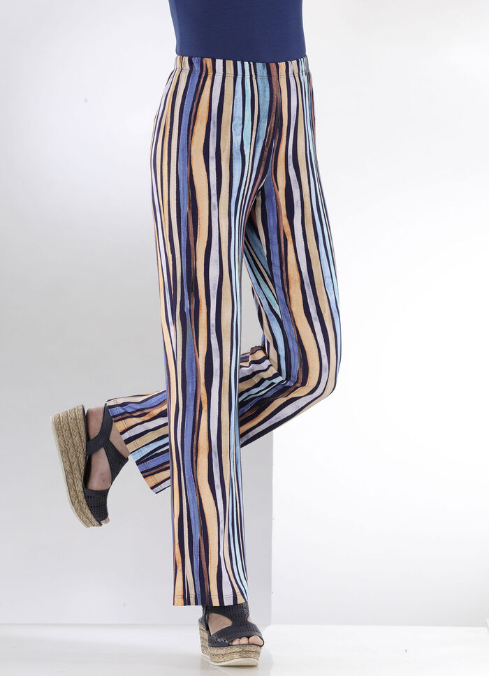 Hose in aparter Streifendessinierung MARINE-BUNT
