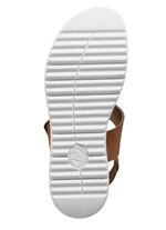 ELENA EDEN, bequeme Damen-Sandalen, Weite H, mit herausnehmbarem Fussbett COGNAC