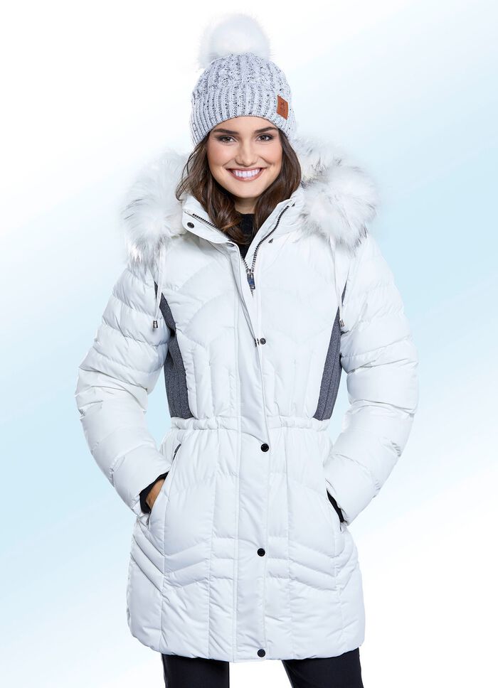 Longjacke mit interessanten Steppvarianten 