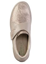 ELENA EDEN Klettschuh aus schimmerndem Nappaleder BEIGE