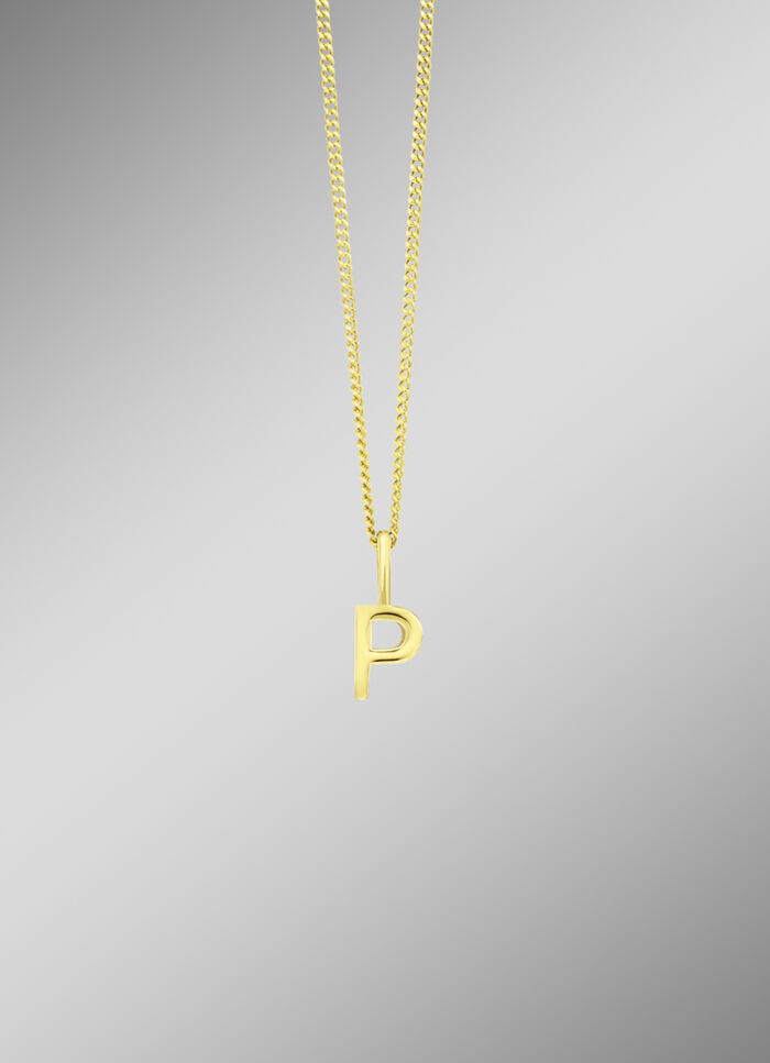 Buchstaben-Anhänger mit Panzerkette 