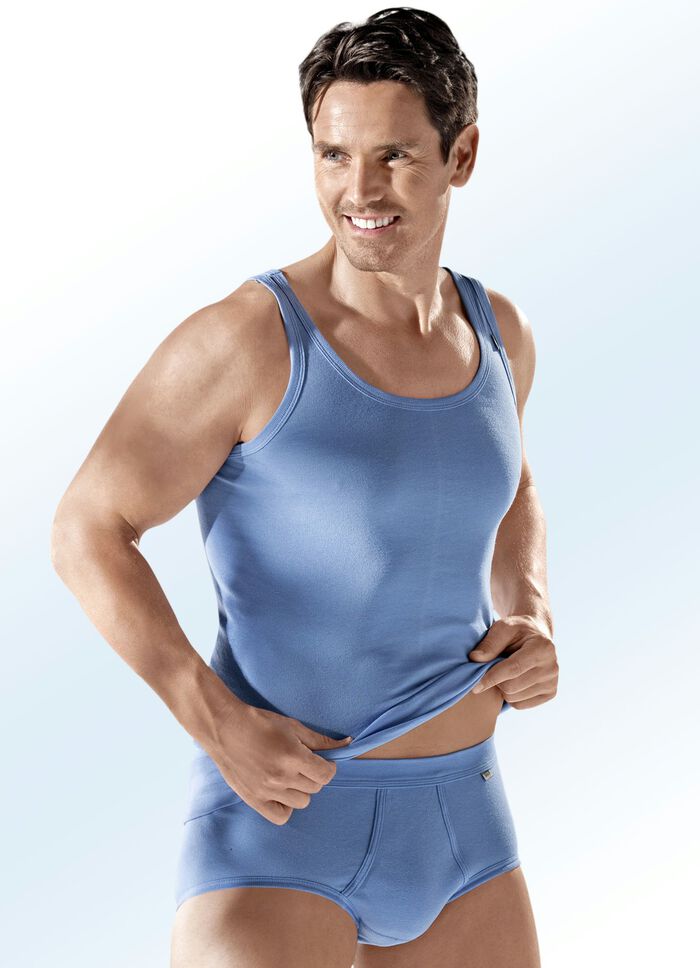 Hermko Dreierpack Unterhemden aus Feinripp 