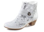 ELENA EDEN, elegante Damen-Stiefeletten, Weite G, mit herausnehmbarem Fussbett EISGRAU-SILBER