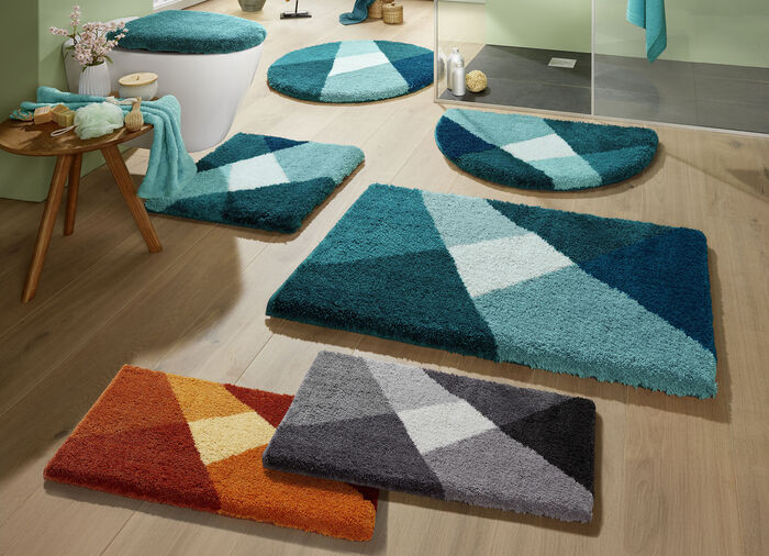 Badvorleger von LineaDue mit rutschhemmender Rückseite SMARAGDGRÜN