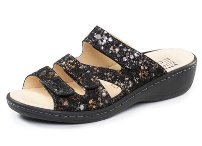 ELENA EDEN, bequeme Damen-Pantoletten, Weite H, mit herausnehmbarem Fussbett 