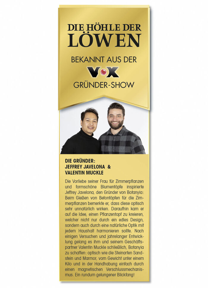 Pflanzenübertopf von Botanyia in edler Naturstein-Optik MARMORGRAU