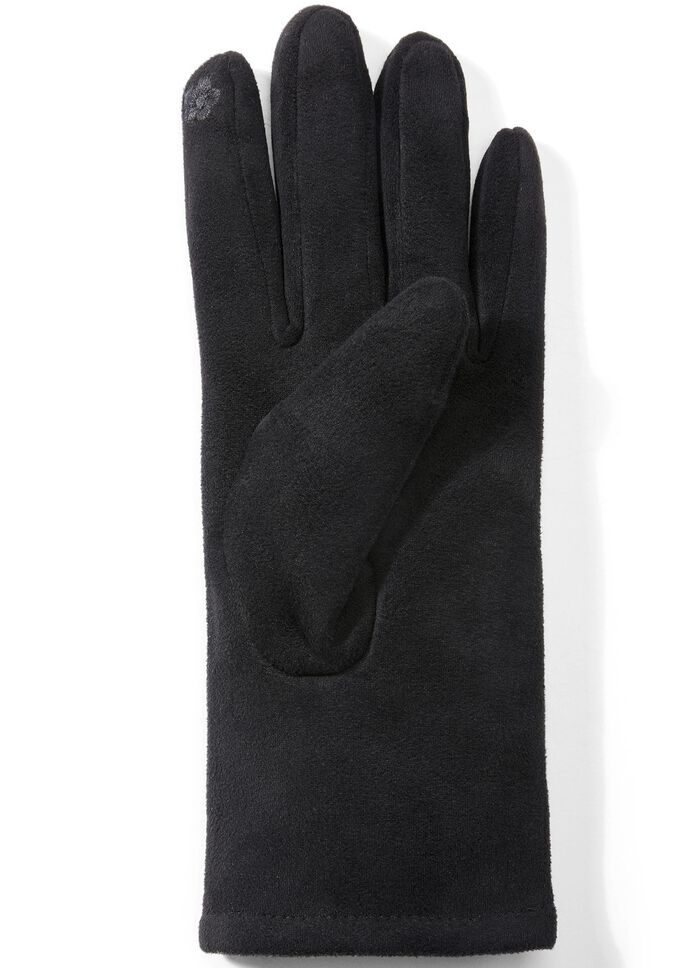 Damen-Handschuh aus weichem Elastikmaterial SCHWARZ