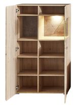 Wohnwand mit warmweisser LED-Beleuchtung 