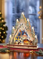 Schwibbogen aus Holz NATUR-GR&Uuml;N