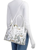 TIZIA, Tasche, Damen, mit abnehmbarem, verstellbarem Umh&auml;ngeriemen WEISS-JADEGR&Uuml;N