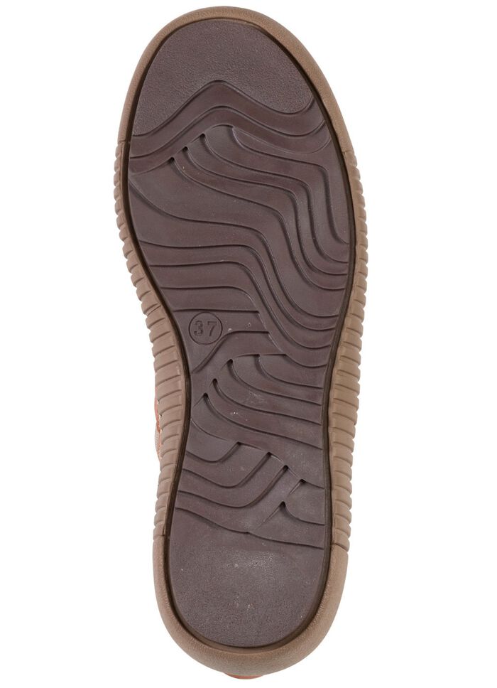 Gemini Bootie mit flotter Raffung COGNAC