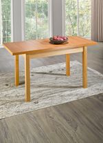 Esstisch mit Auszug und Beinen aus massivem Erlenholz 