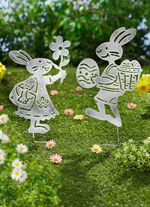 Gartenstecker &laquo;Hasenpaar&raquo;, 2er-Set 