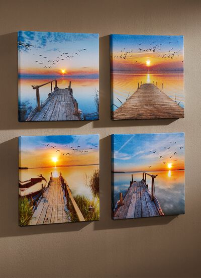LED-Bild, 4er-Set 
