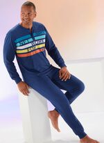 Pyjama mit Knopfleiste und Druckmotiv 