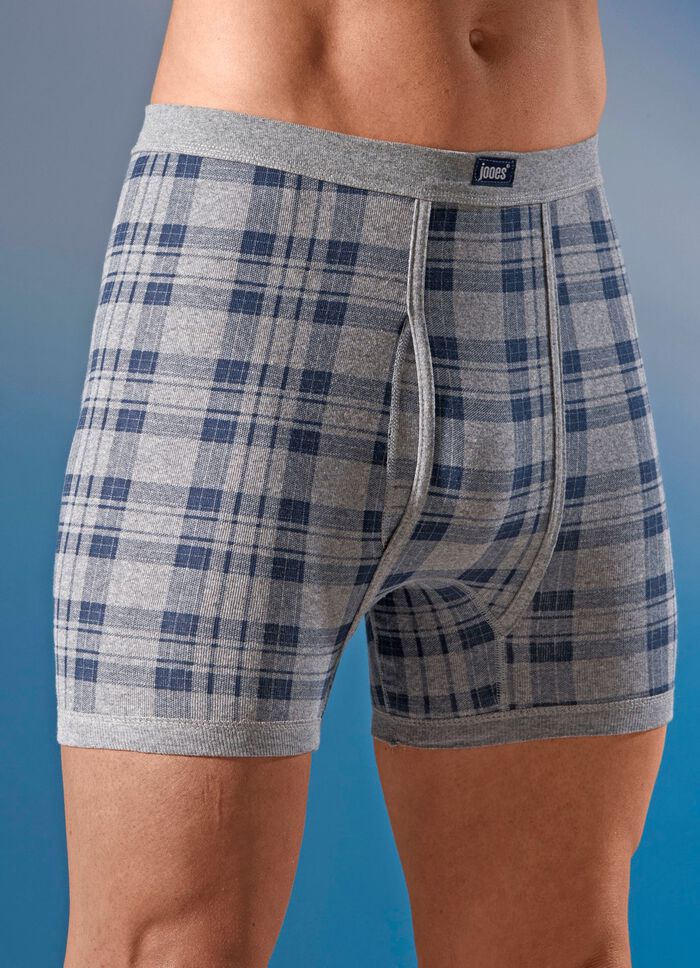 Viererpack Unterhosen aus Feinripp, allover dessiniert 