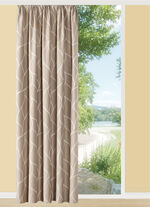 Übervorhang mit schönem Wellendessin BRAUN