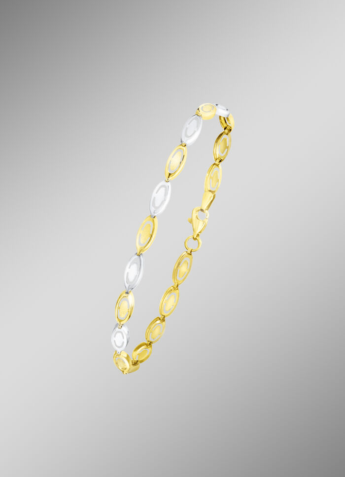 Armband in Bicolor, mit Karabiner 