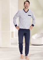 Zweierpack Schlafanzüge mit V-Ausschnitt und Bündchenabschlüssen  