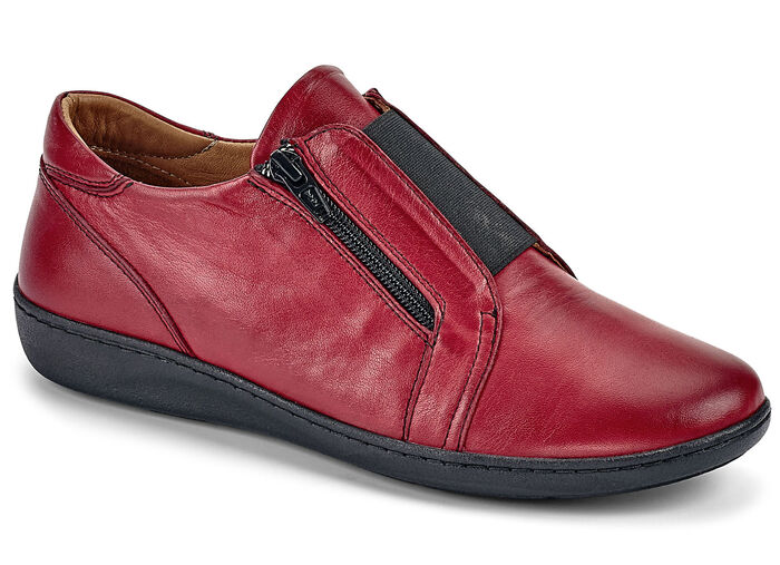 Gemini Slipper mit praktischem Gummizug RUBINROT