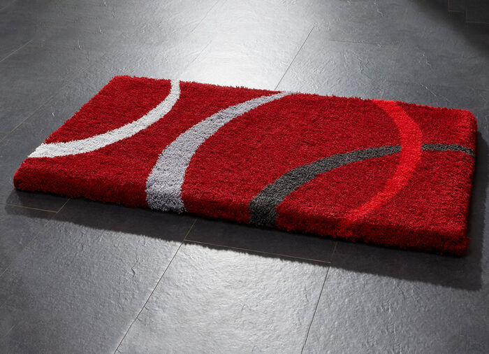 Supersoft Badgarnitur mit Latex-Rückseite von Grund ROT