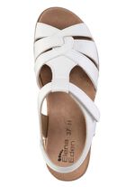 ELENA EDEN, bequeme Damen-Sandalen, Weite H, mit herausnehmbarem Fussbett WEISS