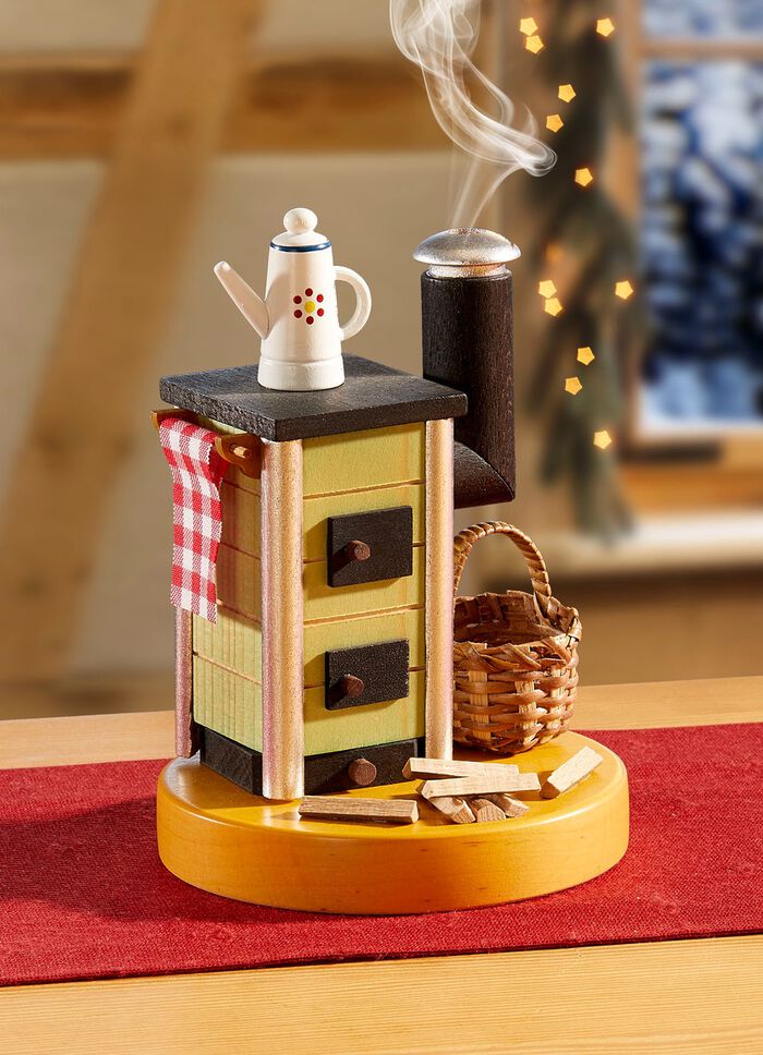 &laquo;GL&Auml;SSER&raquo; R&auml;ucherofen aus dem Erzgebirge GR&Uuml;N