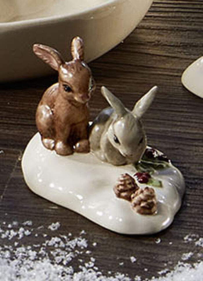 Hässchen im Schnee GRÜN-BRAUN