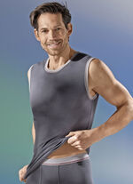 Pfeilring, Dreierpack Muskelshirts aus Feinripp, grafit 