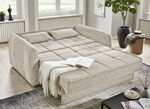 Schlafsofa mit Bettkasten CREME