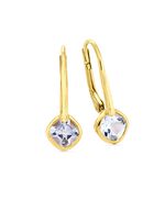 Klassische Ohrringe mit beh. Blautopas 