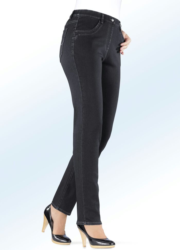 Figurformende Power-Stretch-Jeans SCHWARZ