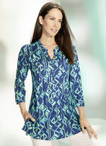 Shirt-Tunika mit Stehkragen 