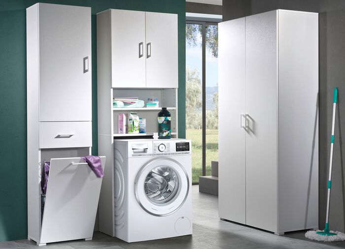 Praktische Schr&auml;nke in geradlinigem Design WEISS