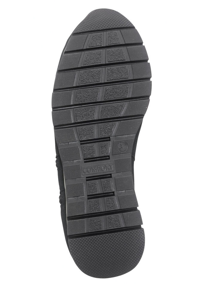 Bootie mit zwei Reissverschlüssen SCHWARZ