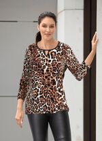 Shirt mit aktuellem Tierfell-Dessin BEIGE-SCHWARZ-ECRU