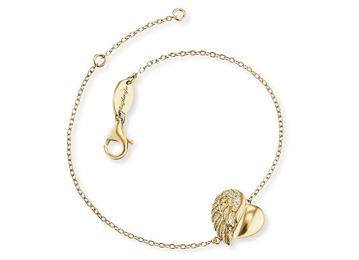 Armband &laquo;Herzfl&uuml;gel&raquo; gold plattiert 