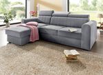 Polsterecke mit Bettfunktion GRAU