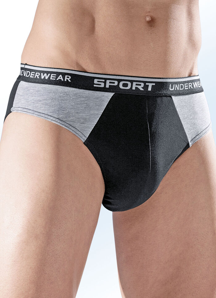 Viererpack Slips, uni mit Eins&auml;tzen 