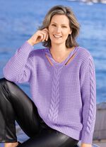 Pullover mit Cut-Outs FLIEDER