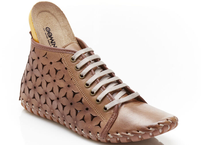 Gemini Bootie mit praktischem Fersen-Reissverschluss COGNAC
