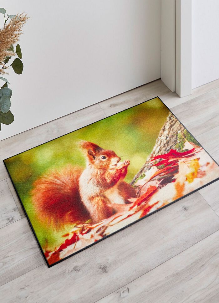 Fussmatte  mit Eichh&ouml;rnchen-Motiv 