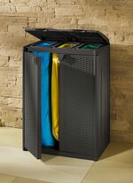 Abfallsammler f&uuml;r 2 oder 3 M&uuml;llbeutel ANTHRAZIT