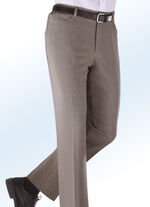 Hose in Leinenoptik in 4 Farben MITTELBRAUN MELIERT