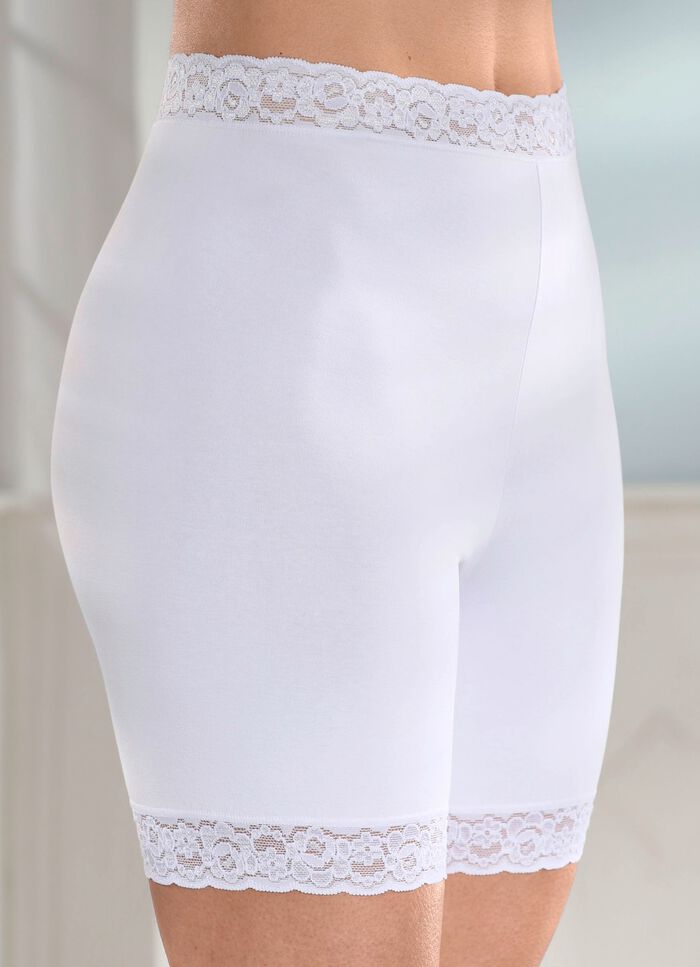 Dreierpack Schl&uuml;pfer mit Spitzenbandabschl&uuml;ssen 