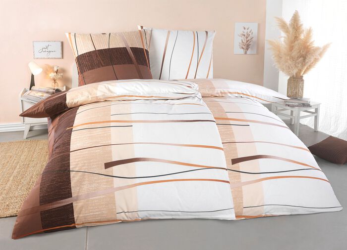 Bettw&auml;sche-Garnitur mit Reissverschluss 