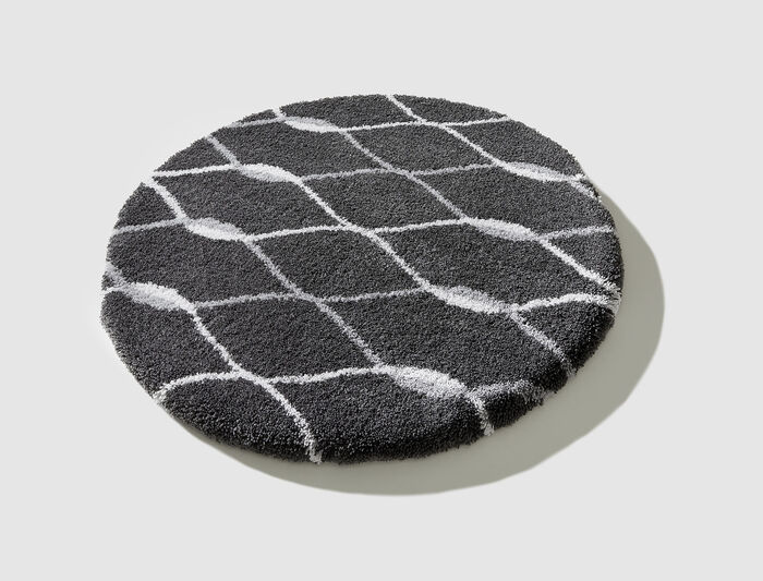 Badgarnitur mit rutschhemmender Latex-Rückseite GRAU