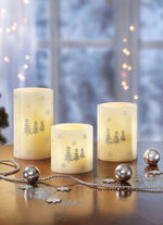 LED-Kerze mit Flackereffekt, 3er-Set 