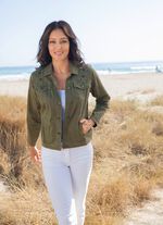 Bestickte Jeansjacke 